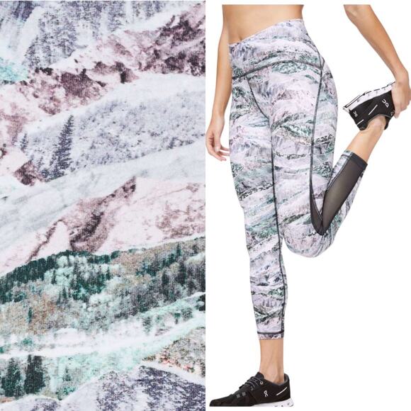 NWOT Lululemon Train Times Pant 25" Springscape Multi / Obsidian Size 12 - Picture 1 of 8